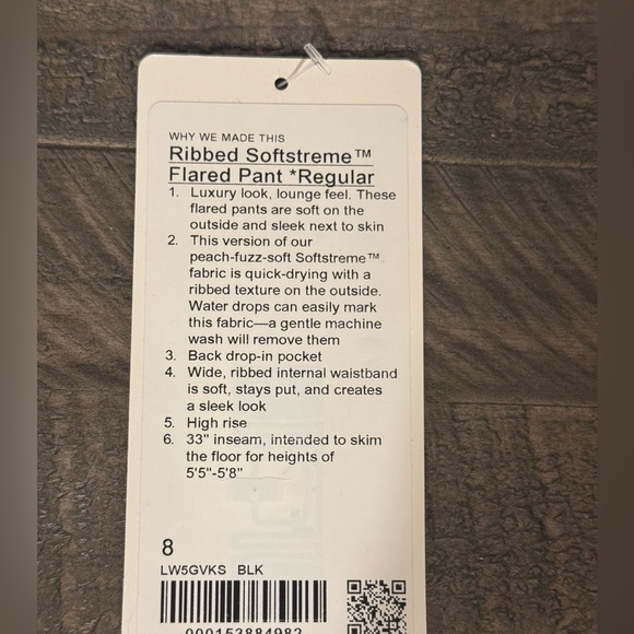 Lululemon Ribbed Softstreme Flared Pant - Black - Picture 14 of 16